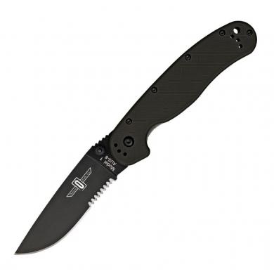 Складной нож Ontario RAT 1 Seratted Black Blade 8847